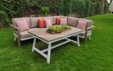 Hot Seller Dinging Outdoor Chair Furniture with Teak Environ Imitation Wood Table Modern Patio Garden Backyard Garden Home Set