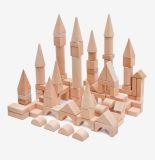 Wooden Toy Castle Block Kids Education