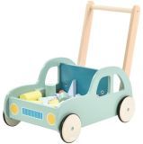 Wooden Baby Walker with Blocks Children Educational Push Cart Toy Baby Toddler