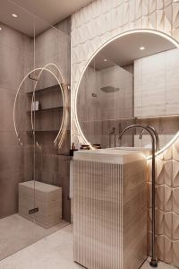 Europe Bathroom Sanitary Ware UK CE IP44 Round Frameless Backlit Sensor Touch Bathroom LED Mirror