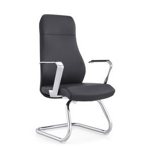 Medium Back Chrome Cantilever Base PU Leather Office Meeting Visitor Chair D004-PU