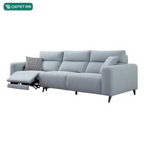 Modern Home Living Room Set Linen Velvet Fabric Electric Recliner Couch Sofa Home Furniture