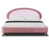 Factory Direct Sales Comfortable Luxury Queen Size King Size Round Headboard Bed Cheap Upholstered Soft Beds