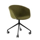 PP+Front Fabric Seat Cushion Aluminum Leg Wheel Office Chair Hotel Furniture