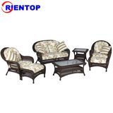 Outdoor Garden Rattan Sofa Set with Ottomen Furniture