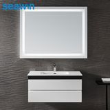 Bathroom Decorative Aluminum Frame Wall Mounted Makeup Mirror with LED Lights