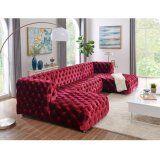 High Quality Velvet Fabric Button Tufted Classic Sofa Set Modern Living Room Sofas