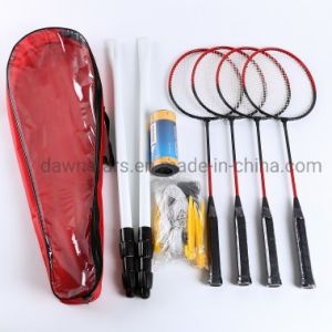 Iron Alloy Badminton Rackets Set Multipalyer with Competitive Price