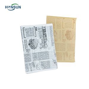 Pre-Cut 500 Sheets Food Wrapping Paper Printed Food Safe Greaseproof Paper