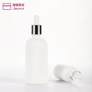 China Supplier Cosmetic Packaging Essential Oil Bottle 30ml 50ml 100ml Essential Oil Bottle Opal White Glass Bottle
