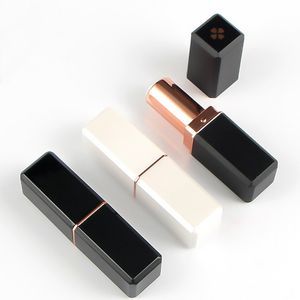 Luxury Cosmetics Packaging Refillable Custom Empty 5g Red Black Lipstick Tube Square Lip Balm Stick Containers Tube Private Logo