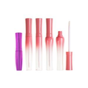 Round Lip Gloss Container Cylinder Custom Lipgloss Tube Packaging Empty Lip Gloss Tube