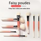 Professional 8 PCS Makeup Makeup Brush Set Beauty Travel Makeup Brushpowder Angled Blush Foundation Crease Eye Shadow Concealer Eye Blending Brush