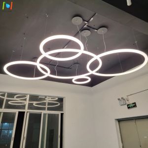 LED Ring Circle Ceiling Pendant Light Interior Lighting Chandelier Lamp Office Light