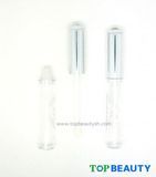 Cylinder Round Lipgloss Tube Packaging Container with Aluminum Overshell Cap and Diamond on Top (TG1902)