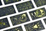 Tarot Deck Printing Paper Affirmation Cards Custom Gold Foil and Black Tarot Cards Custom Tarot Card with Guidebook
