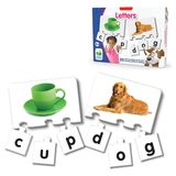 Children Educational Wooden Puzzle Learning Toy Eco-Friendly Paint Digital Letter Alphabet Paired Card