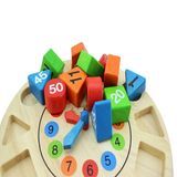 High Quality Per-School Wooden Multi-Color Clock Puzzle