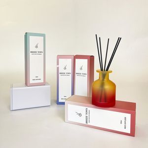 Wholesale 200ml Luxury Empty Round Color Glass Reed Diffuser Bottle