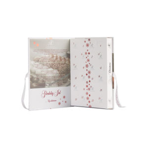 High Quality FSC Book Shape Cardboard Calendar Box Mystery Rigid Paper Packaging Boxes Paper Gift Boxes Christmas Countdown Advent Drawer Blind Box with Ribbon