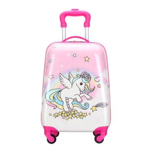 Factory Price 18inch Cute Animal Cartoon Travel Suitcase Hardside Kids Children Luggage with Spinner Wheels
