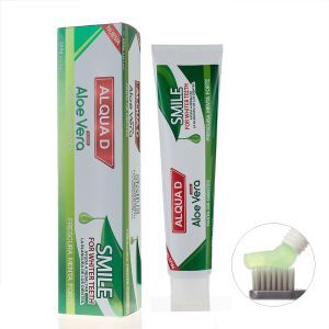 Free Sample Custom Logo Oral Care Adult Natural Aloe Vera Toothpaste for Teeth Whitening Fresh Breath
