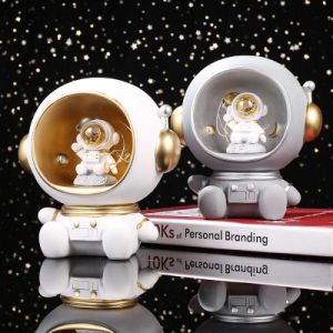 Astronaut Resin Ornament Bank Gift Home Decoration Resin Crafts Spaceman Night Light