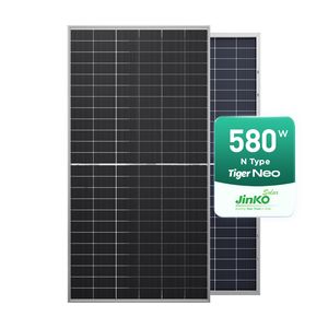 Jinko Tiger Neo Solar Panel Price 580W 585W 590W Hjt Bifacial Solar Plates In China