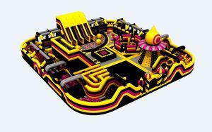 Kindergarten Big Trampoline Park Inflatable Trampoline for Sale (AQ01908)