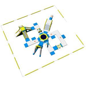 55 People Floating Water Playground Water Park for Lake Inflatable Water Slide Water Parks Design
