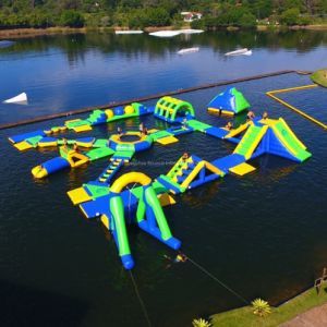 75 People Customized Inflatable Aqua Water Park for Lake or Sea