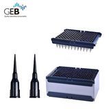 GEB 20UL Pre-Sterilized Filtered Dual Hanging Rack Robotic Liquid Level Sensing Pipette Tips 96*2 Compatible with Tecan Medical Consumables Labware