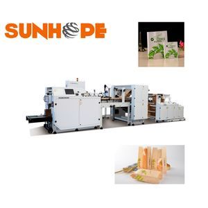 Full-Servo High Speed Flat & Satchel Paper Bag Making Machine For Bread Bag