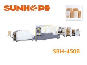 Fully Automatic Roll Fed Square Bottom Paper Bag Making Machine For Shopping Bag