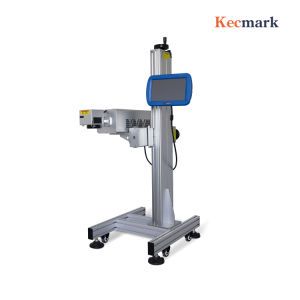 Production Line Flying CO2 Galvo Laser Marking Machine Laser Printer Machine 30W Expiry Date Batch Code Plastic Bags Cable Wire