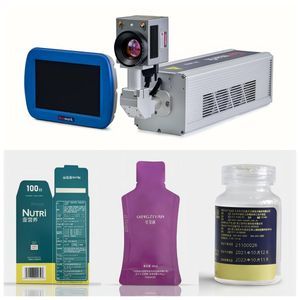 Pet Bottles CO2 Laser Marking Equipment Code Lot Expiry Date Marking Machine