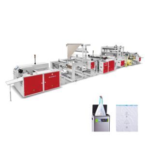 Automatic Drawstring Coreless Rolling Biodegradable Garbage Bag Making Machine