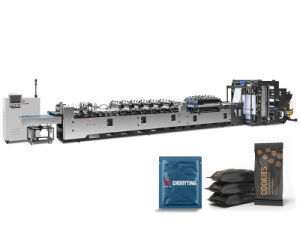 Plastic Snack Food Packaging Bag Zipper Stand up Doypack Pouch Bag Making Machine