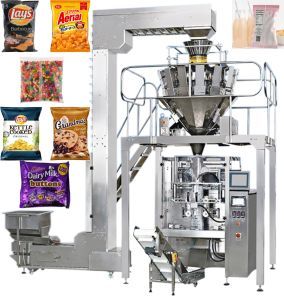 Potato Chips Packing Machine, Snacks Vertical Packaging Machine, Popcorn Coffee Nuts Peanut Dried Fruit Candy Sachet Food Packing Packaging Filling Machine