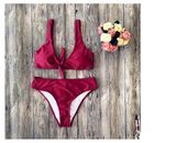 Olovi Sexy Feather Plus Size Swimwear Women Push up Swimsuit Large Size Striped