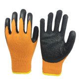 7g Cotton Shell Napping Lining Latex Crinkle Coated Crinkle Winter Safety Work Glove