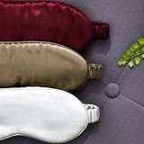 100% Mulberry Silk Eyemask Pillow Case Satin Eyemask Set Sleeping Silk New Design Double Sided Satin Silk Eyemask