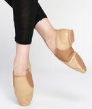 Dttrol Slip on Leather Stretch Dance Jazz Shoes for Adults and Children D004716