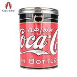 Food Grade Round Empty Metal Tea Can/Coffee Tin Box/Tin Container Box Metal Tea with Double Tin Hasp