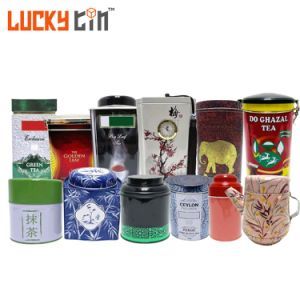 Factory Custom Tinplate Canister Storage Container Rectangular Round Metal Box Packaging Luxury Tea Tin Can for Loose Tea