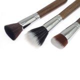 Gold Color Ferrule Black Wooden Handle Brush Set