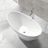 Custom Size Bathtub Luxury Bathroom Freestanding Artificial White Stone Acrylic Resin Bathtub