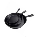 Kitchen Cookware Round Fry Pan BBQ Outdoor Cooking Pan Skillet Cast Iron Frying Pan