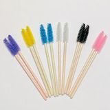 Beauty Eyelash Extension Eco Disposable Mascara Eyelash Brush with Wheat Straw Handles