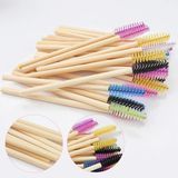 Beauty Eyelash Extension Eco Disposable Bamboo Handle Eyelash Brush